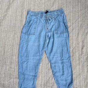 GAP Drawstring Chambray Jogger Pants